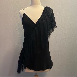 Diane Von Furstenburg black lace top S